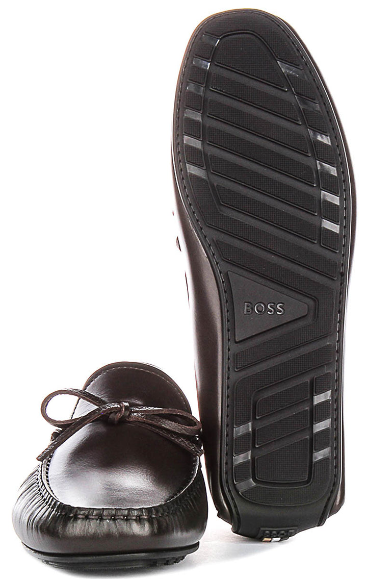 Boss Noel Mocc In Dark Brown For Men
