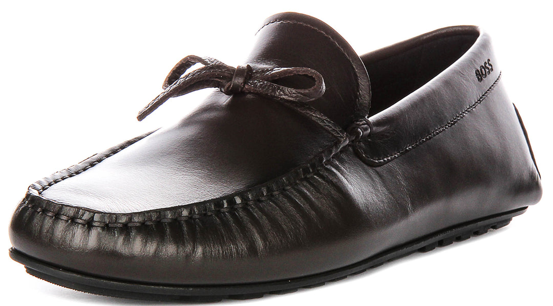 Boss Noel Mocc In Dark Brown For Men