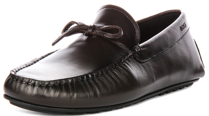 Boss Noel Mocc In Dark Brown For Men