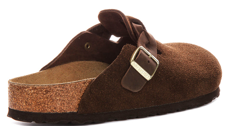 Birkenstock Boston Braided In Dark Brown | Regular Fit
