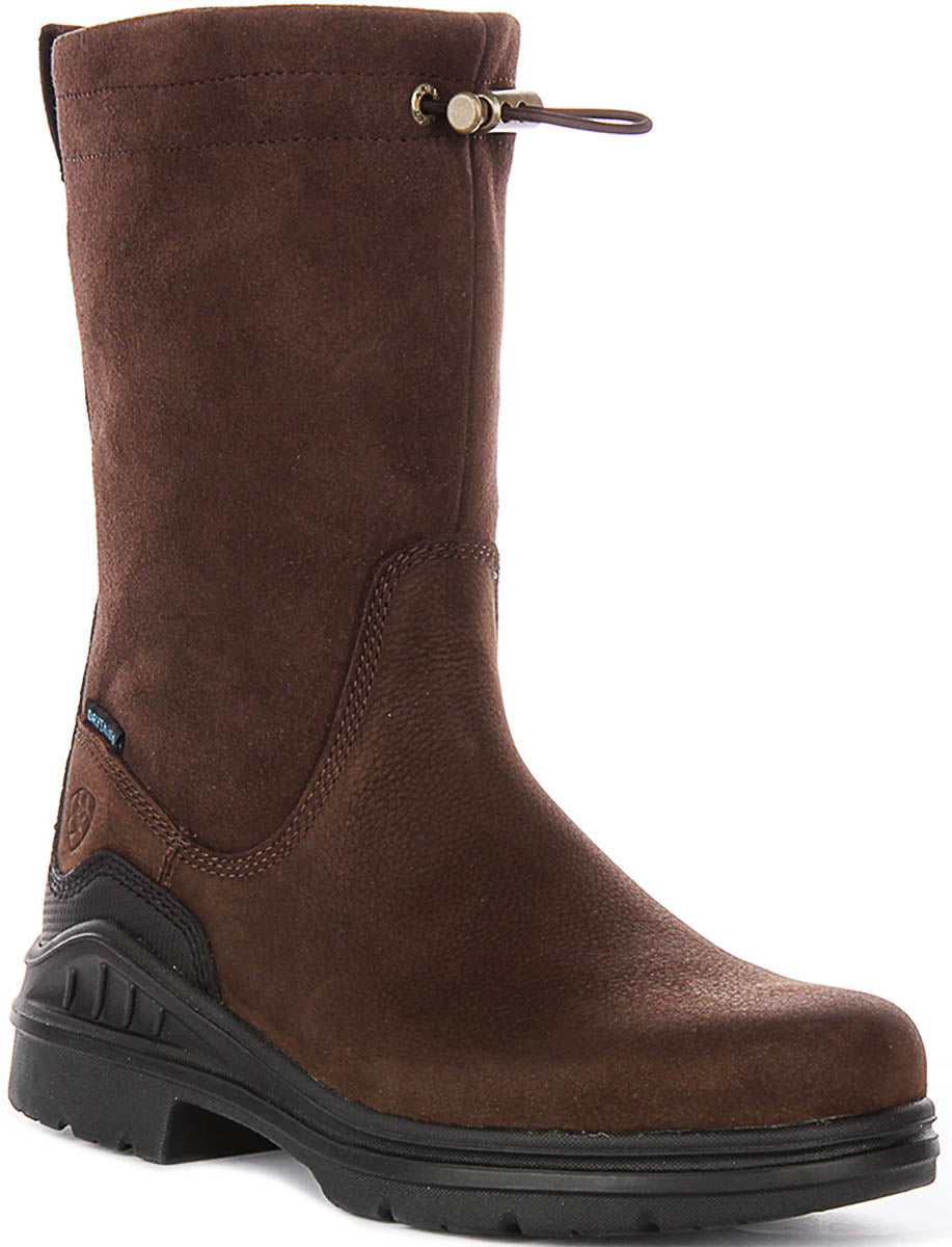 Ariat Barnyard Brooke Waterproof In Dark Brown For Women