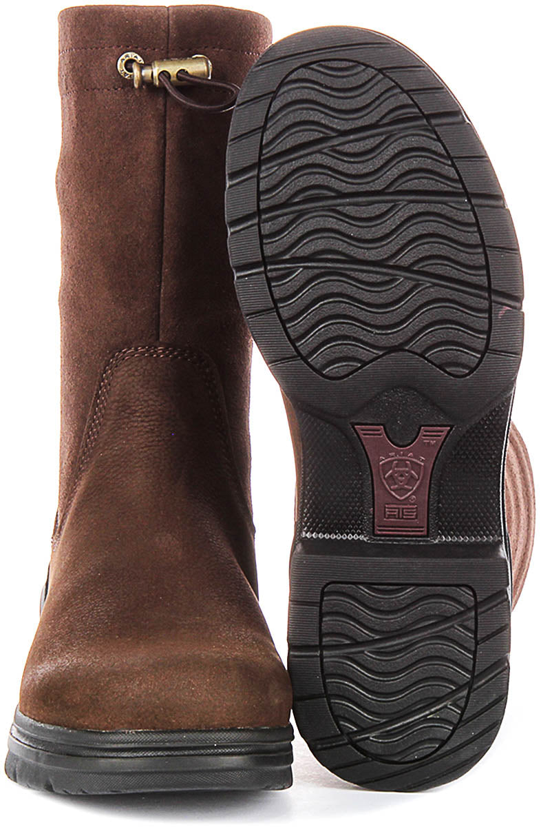 Ariat Barnyard Brooke Waterproof In Dark Brown For Women