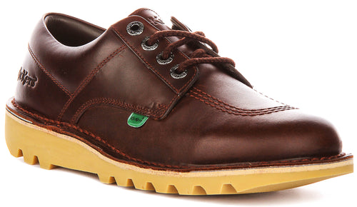 Kickers Kick Lo Leather In Dark Brown