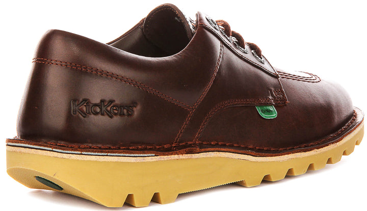 Kickers Kick Lo Leather In Dark Brown