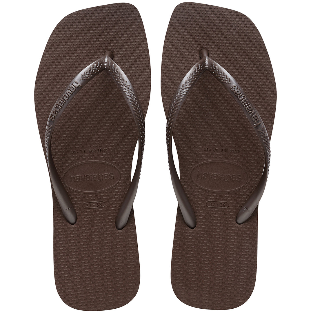 Havaianas Slim Square In Dark Brown For Women