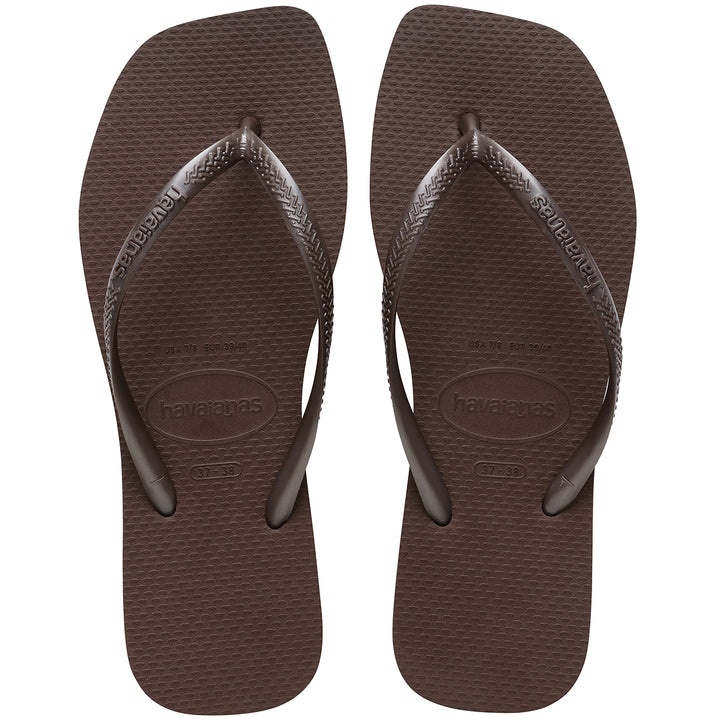 Havaianas Slim Square In Dark Brown For Women