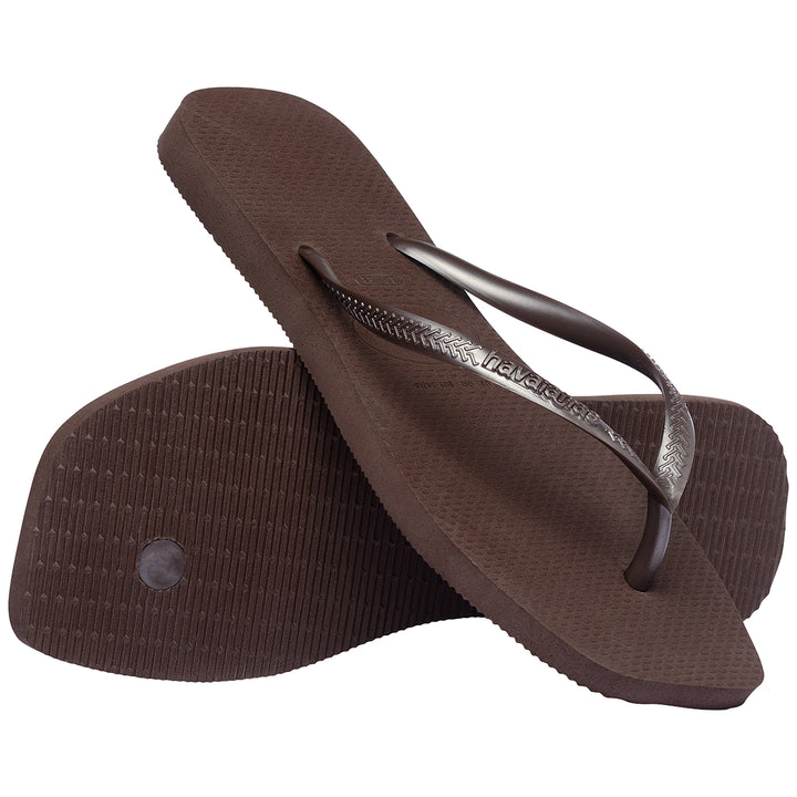 Havaianas Slim Square In Dark Brown For Women