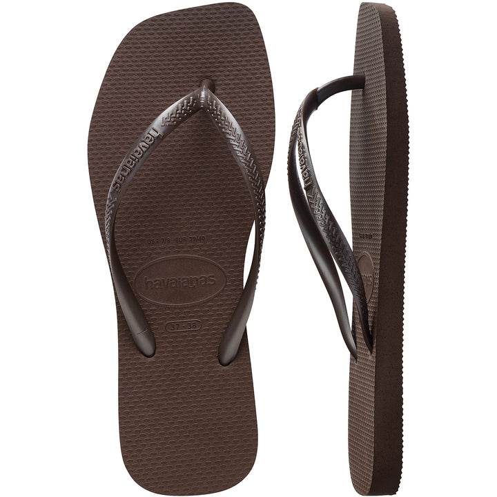 Havaianas Slim Square In Dark Brown For Women