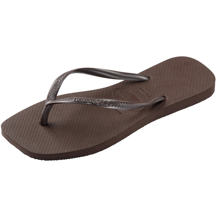 Havaianas Slim Square In Dark Brown For Women