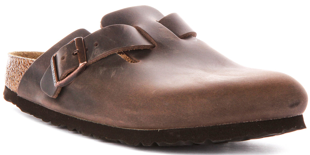 Birkenstock Boston Bs In Dark Brown For Unisex