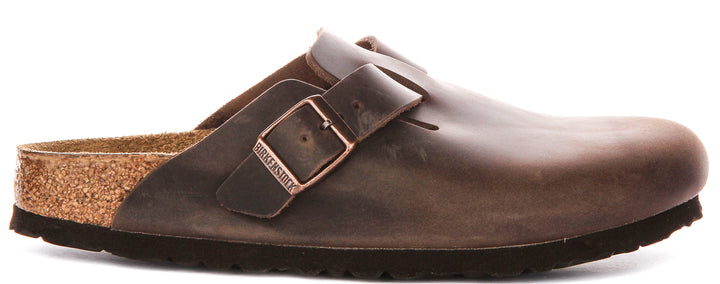 Birkenstock Boston Bs In Dark Brown For Unisex