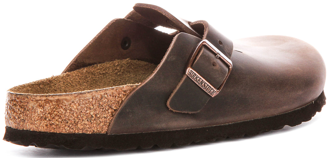 Birkenstock Boston Bs In Dark Brown For Unisex