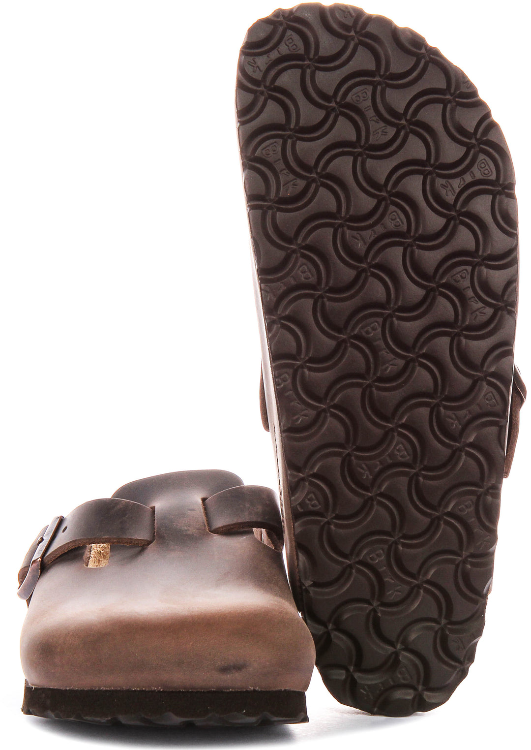 Birkenstock Boston Bs In Dark Brown For Unisex