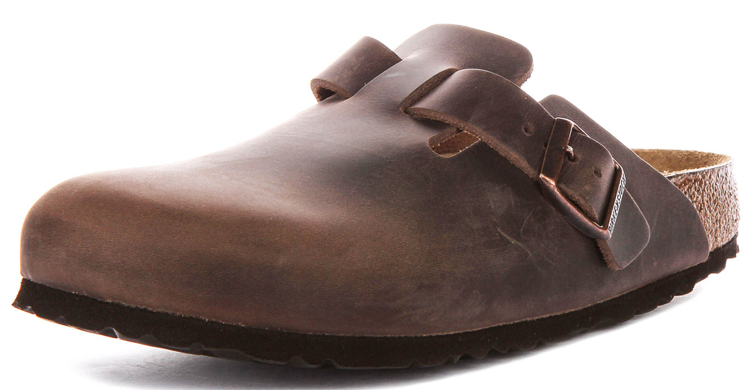 Birkenstock Boston Bs In Dark Brown For Unisex