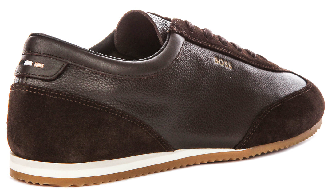 Boss Lineor Low Profile In Dark Brown For Men