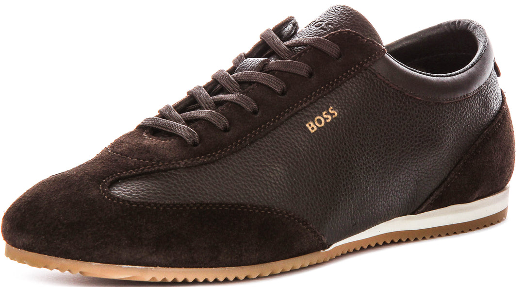 Boss Lineor Low Profile In Dark Brown For Men