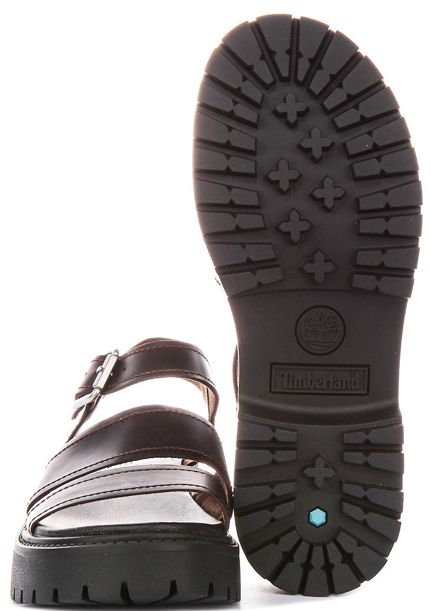 Timberland Stone Street Backstrap Sandal In Dark Brown For Women
