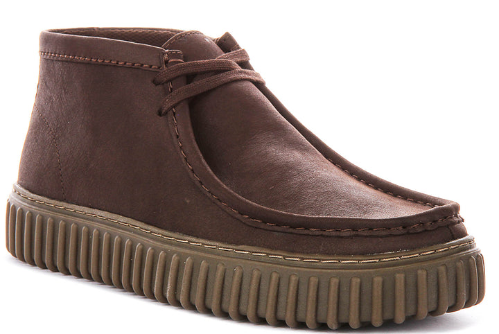 Clarks Torhill Hi In Dark Brown For Men