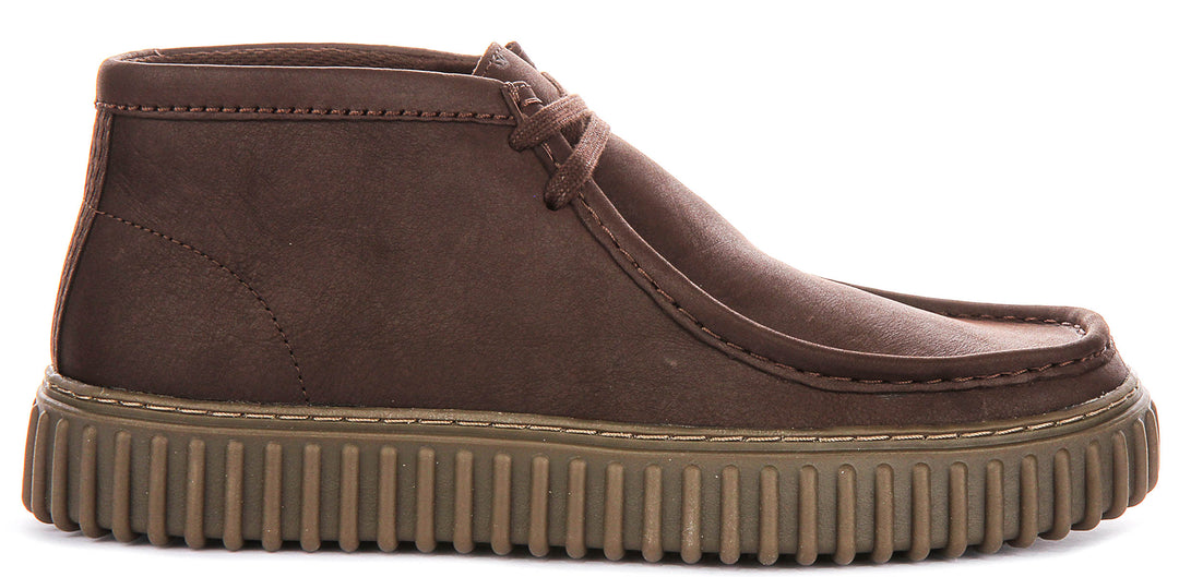 Clarks Torhill Hi In Dark Brown For Men