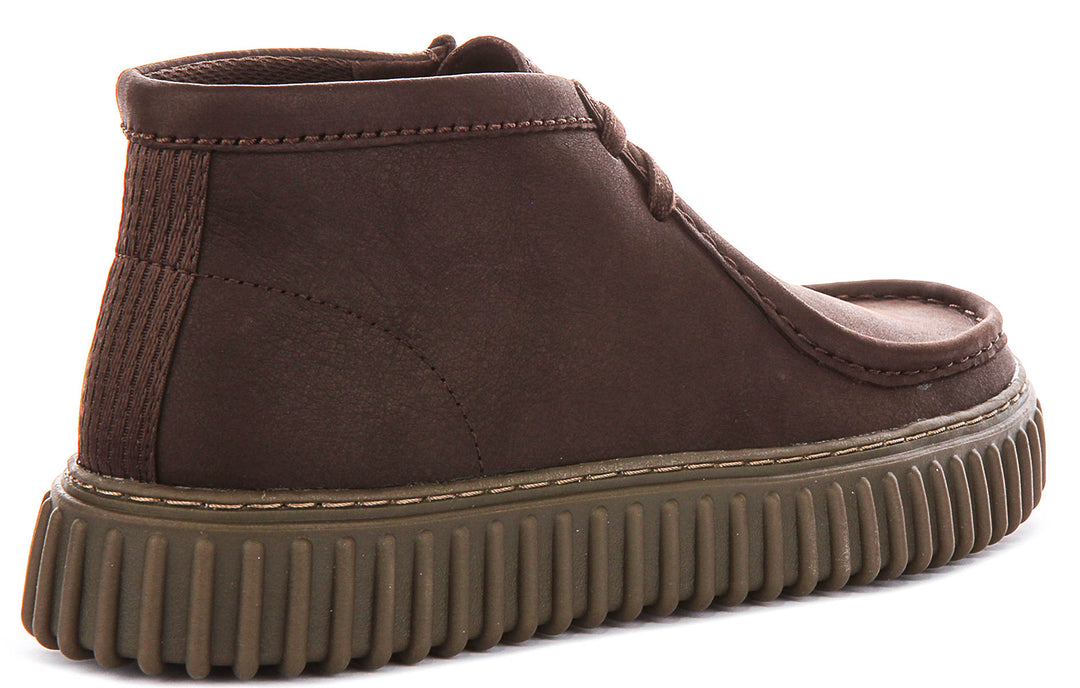 Clarks Torhill Hi In Dark Brown For Men