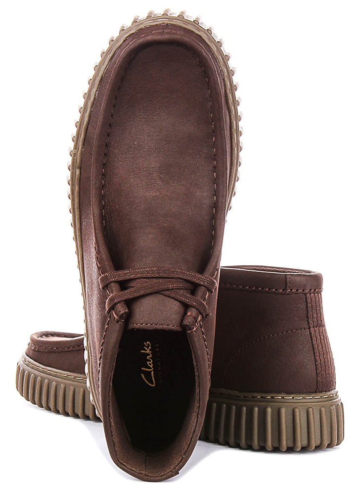 Clarks Torhill Hi In Dark Brown For Men