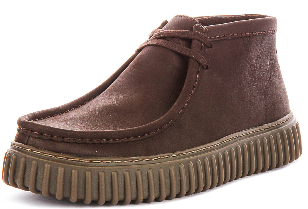 Clarks Torhill Hi In Dark Brown For Men