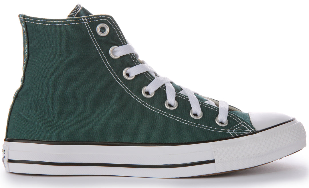 Converse Chuck Taylor All Star Zapatillas de lona de algodón con cordones para en verde oscuro