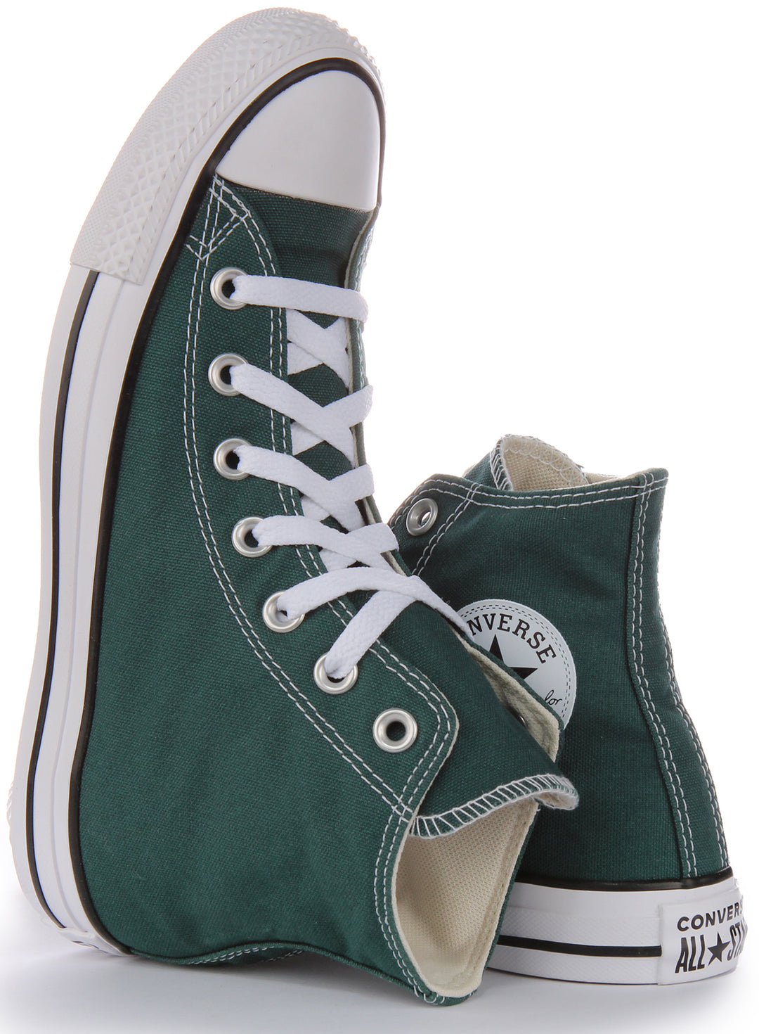 Converse Chuck Taylor All Star Zapatillas de lona de algodón con cordones para en verde oscuro
