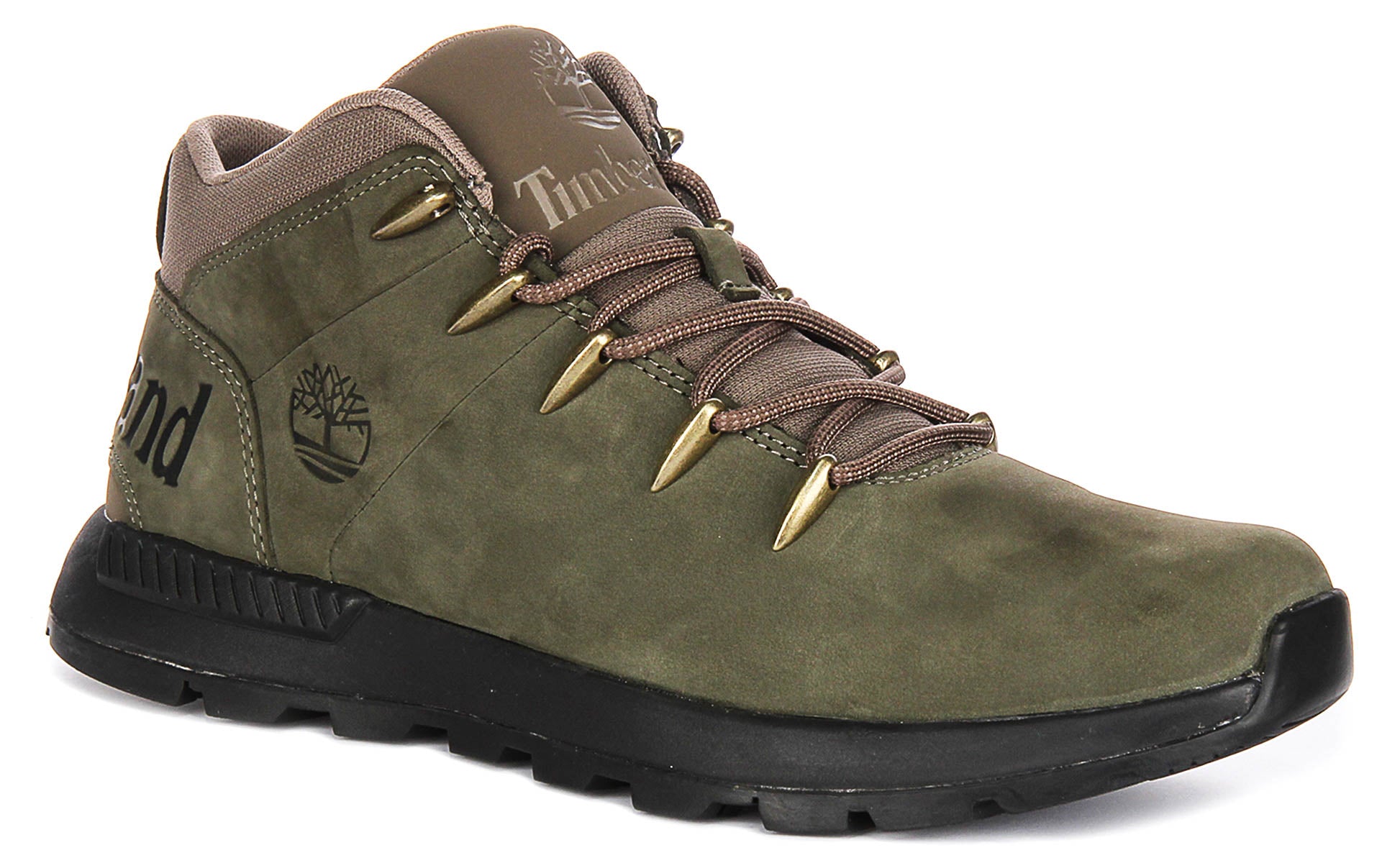 bottine de randonnée sprint trekker pour homme en vert foncé