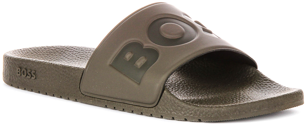 Boss Aryeh Slide In Dark Green For Men