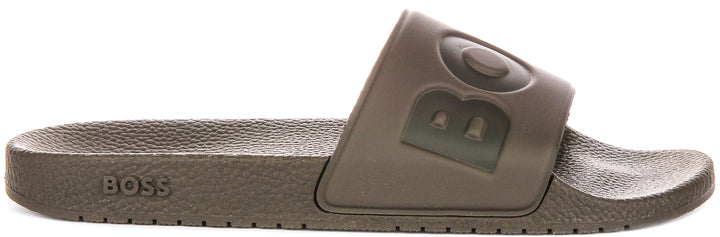 Boss Aryeh Slide In Dark Green For Men