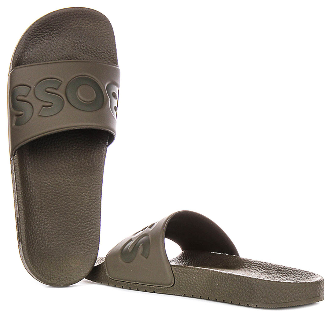 Boss Aryeh Slide In Dark Green For Men