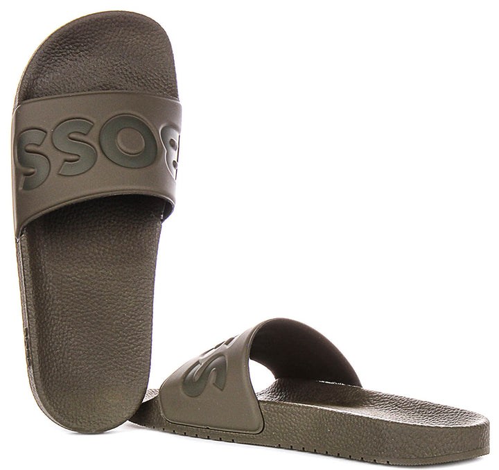 Boss Aryeh Slide In Dark Green For Men