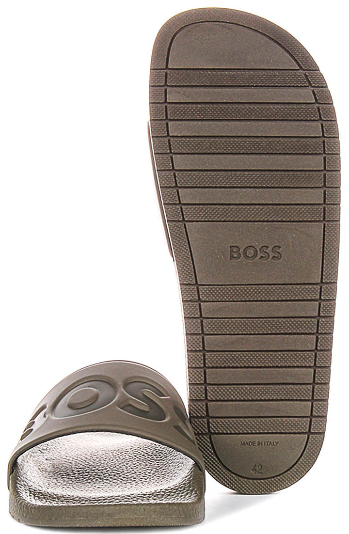 Boss Aryeh Slide In Dark Green For Men
