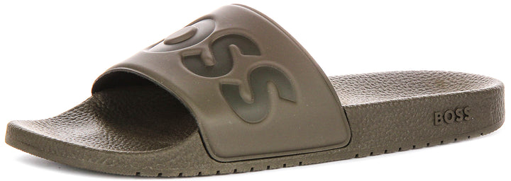 Boss Aryeh Slide In Dark Green For Men