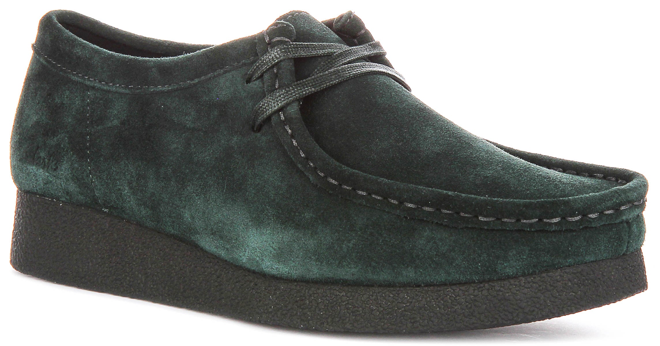Clarks Wallabee Evo shoe In Dark Green For Women | Lace up Casual