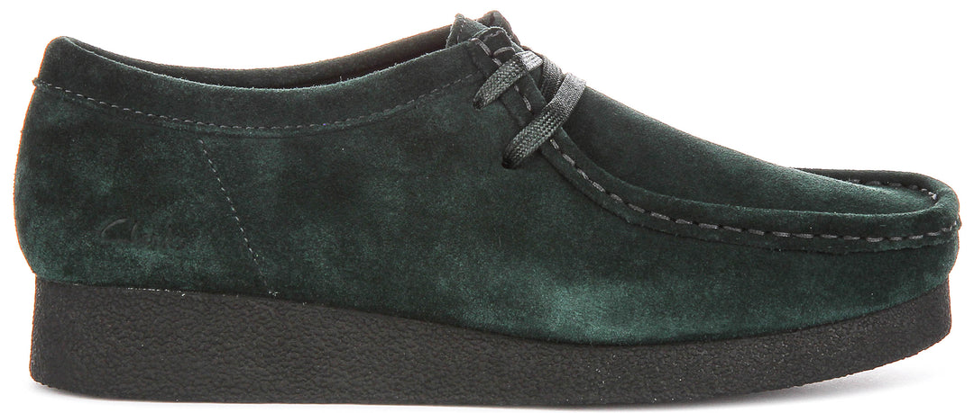 Clarks Wallabee Evo shoes In Dark Green For Women