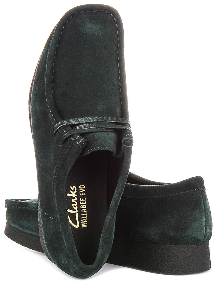 Clarks Wallabee Evo shoes In Dark Green For Women