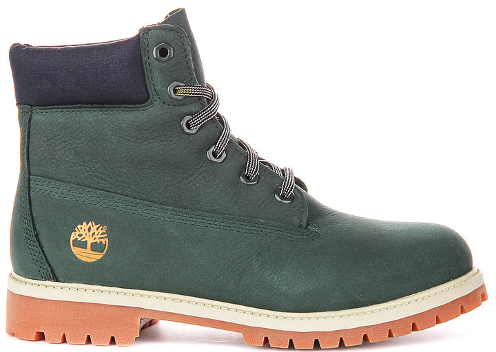 Timberland 6 Inch A6BET In Dark Green Boots For Junior