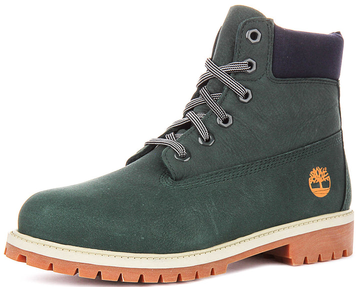 Timberland 6 Inch A6BET In Dark Green Boots For Junior