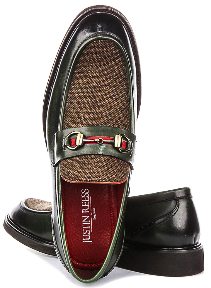 Justinreess England Tristian Twe In Dark Green For Men