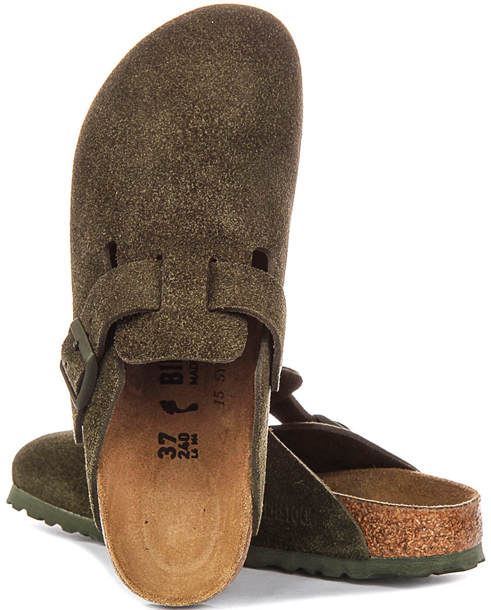 靴 BIRKENSTOCK Boston BS Bold Green 37 Birkenstock Boston Bs In Dark Green | Narrow Fit Closed Toe Clogs