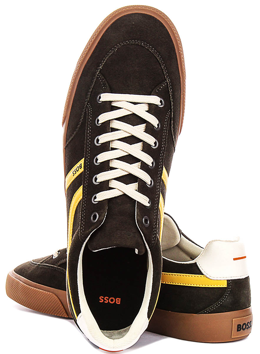 Boss Aiden Tennis In Dark Green For Men Sneaker