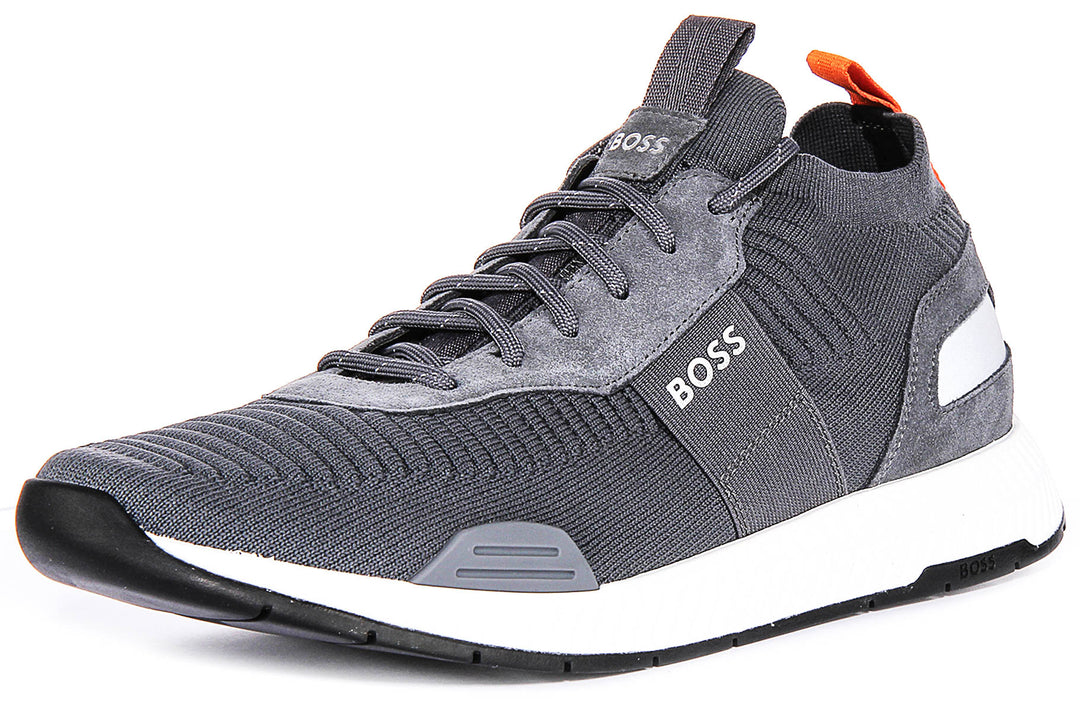 Boss Titanium Runner In Dark Grey For Men