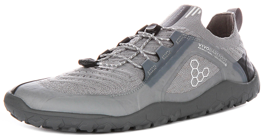 Vivobarefoot Primus Trail In Dark Grey For Men