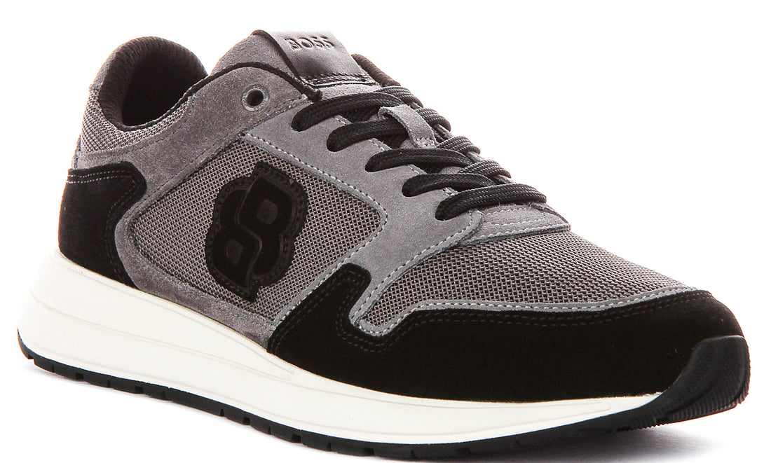 Boss Vinston Runner In Dark Grey For Men