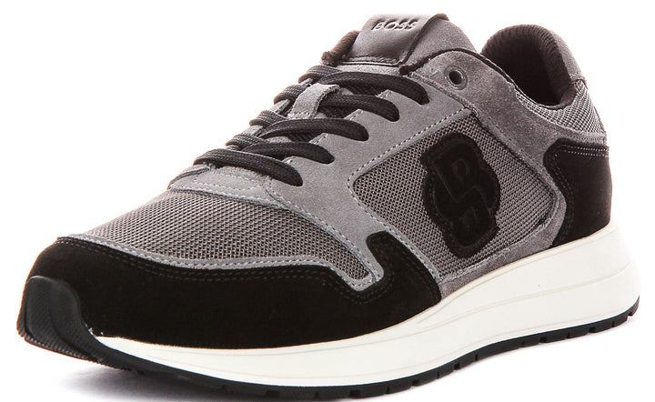 Boss Vinston Runner In Dark Grey For Men