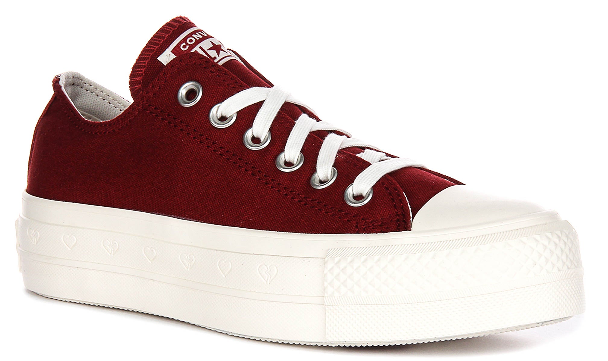 Converse A13653C All Star Lift In Dark Red | Womens Valentines