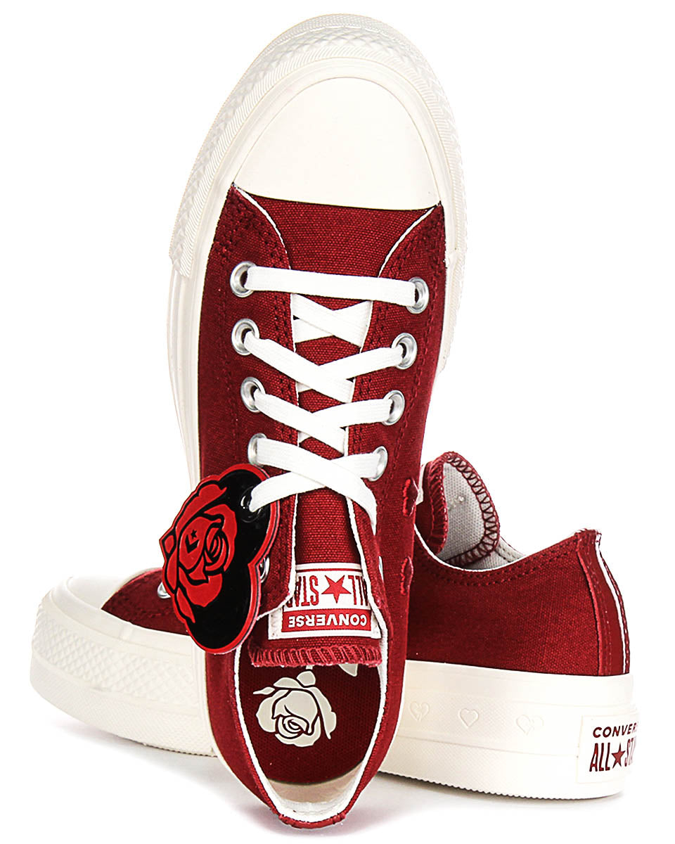 Converse A13653C All Star Lift In Dark Red Womens Valentines