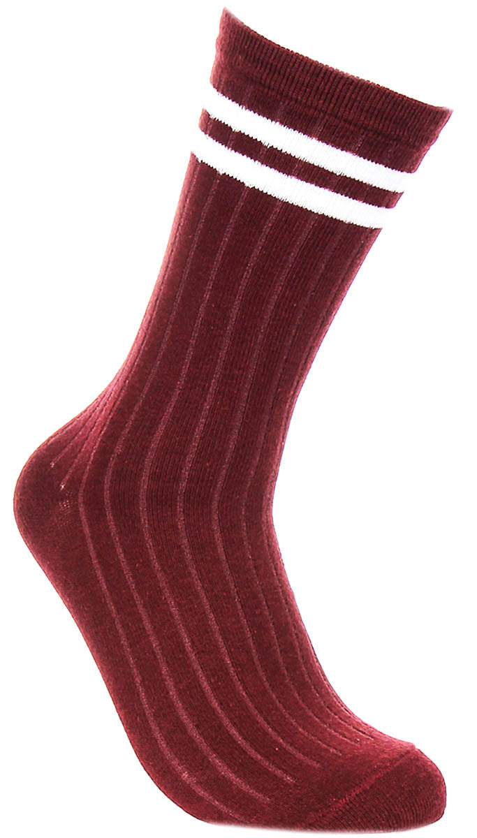 Justinreess England 2P Stripe M In Dark Red For Men
